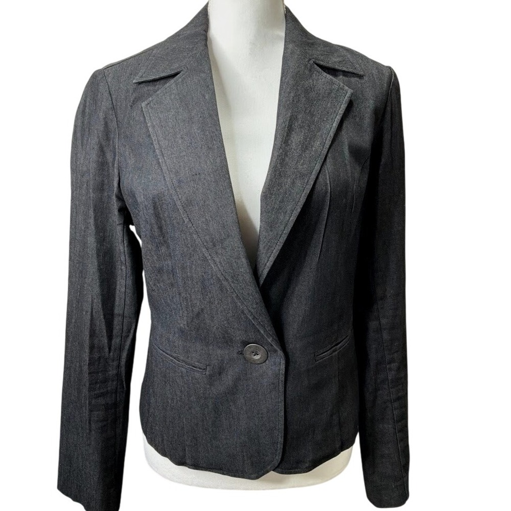 Vintage Spiegel Womens Black Blazer Jacket Size 10 Textured Coat Tech Classic